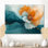 Abstract Ranunculus Golden And Aqua Glow III - Ranunculus Wall Art