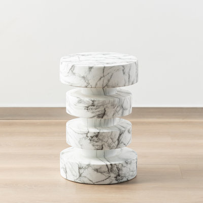 Sajana Unfinished Concrete Accent Stool