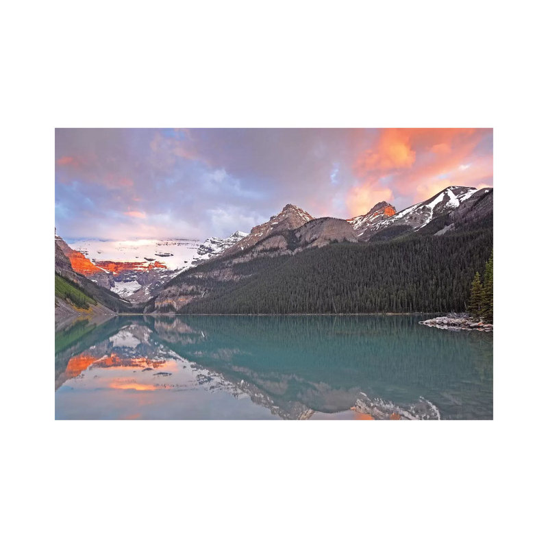Sunrise On Lake Louise by Brian Wolf - Wrapped Canvas Print, 45.72cm H x 66.04cm W x 1.91cm D