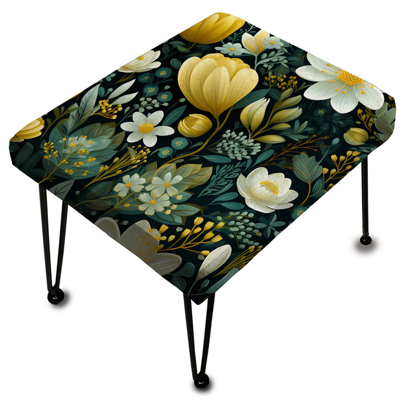 Botanical Bliss Boho Motif II - Repose-pieds rectangulaire botanique