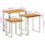 Izmir Rectangular Solid Wood Metal Outdoor Patio Table - 60 cm W 33 cm D-418026419-418026444