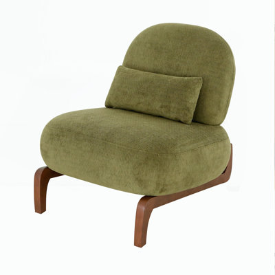 Chaise d'appoint avec pieds en bois massif