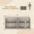 Designer Modern Minimalist Style 55'' Fluted Panel Sideboard-2102140197