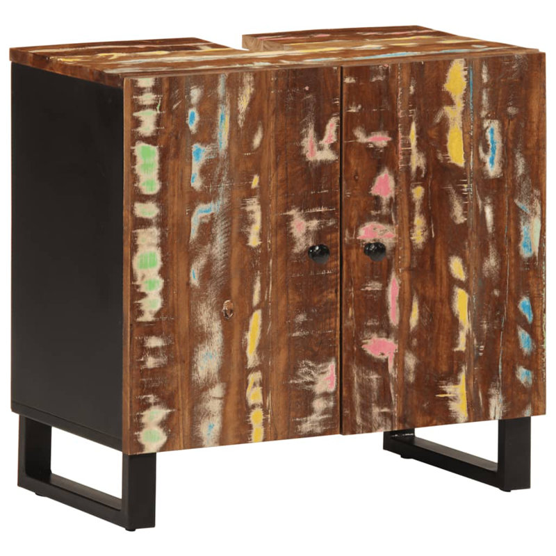 Meuble-lavabo moyen vidaXL, Brun/vert