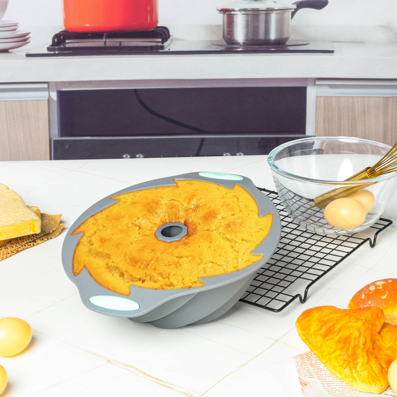 Moule à gâteau en silicone pour gâteau et pain fait maison, Gris