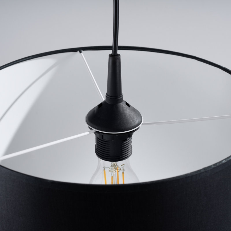 Pendant lamp 40 white, 35cm W x 35cm D, Black