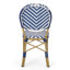 Ensemble de conversation pour 2 personnes, style français, pe, aluminium, bleu marine, rouille, chaises de bistro, finition imprimée, rouille - pour une utilisation dans le jardin