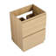 Meuble-lavabo de salle de bain 61 cm avec tiroir double - Meuble fonctionnel en bois d'ingénierie, meuble-lavabo autoportant, détails charmants