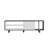 Scandinavian TV Stand, Anthracite w/ White, 63.0 x 13.8 x 19.1 inches | 100% Melamine Coated Particle Board, Thickness: 0.7 inches | Features Numerous Shelves, Wall-Mountable Design | Stylish w/ Functional for Modern Living Rooms-610206815