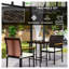 Ensemble de 2 chaises de patio en rotin avec accoudoirs en bois d'acacia Outsunny, blanc