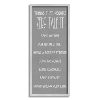 " Things That Require Zero Talent Phrase " by Lil' Rue