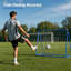 Filet réglable 4 pi x 6 pi multi-sports rebondisseur - Entraîneur de soccer, de baseball et de volleyball à 3 angles avec cadre en acier pour la cour et le terrain