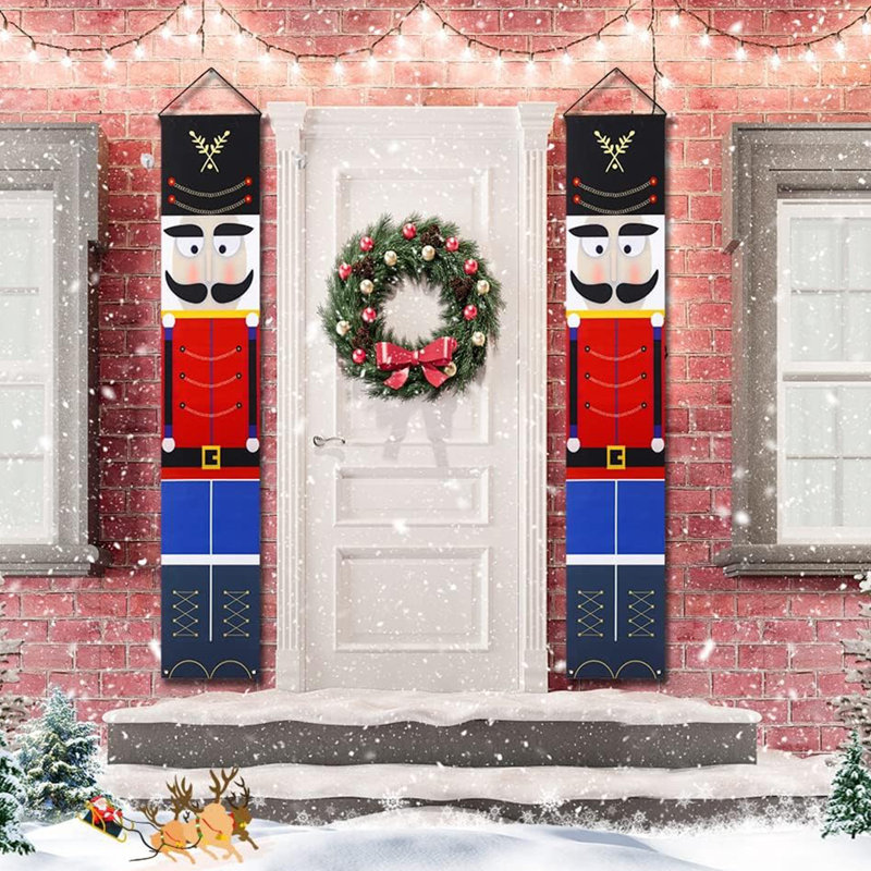 Casse-noisette décorations de Noël Bannières grand modèle de soldat pour la maison, 4