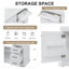 Meuble-lavabo simple 36 po avec lavabo en céramique 36 po, 2 tiroirs basculants, portes à fermeture en douceur, conception autoportante-1136485325