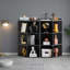 Armoire de rangement en bois avec prise USB et prises de courant-643815683