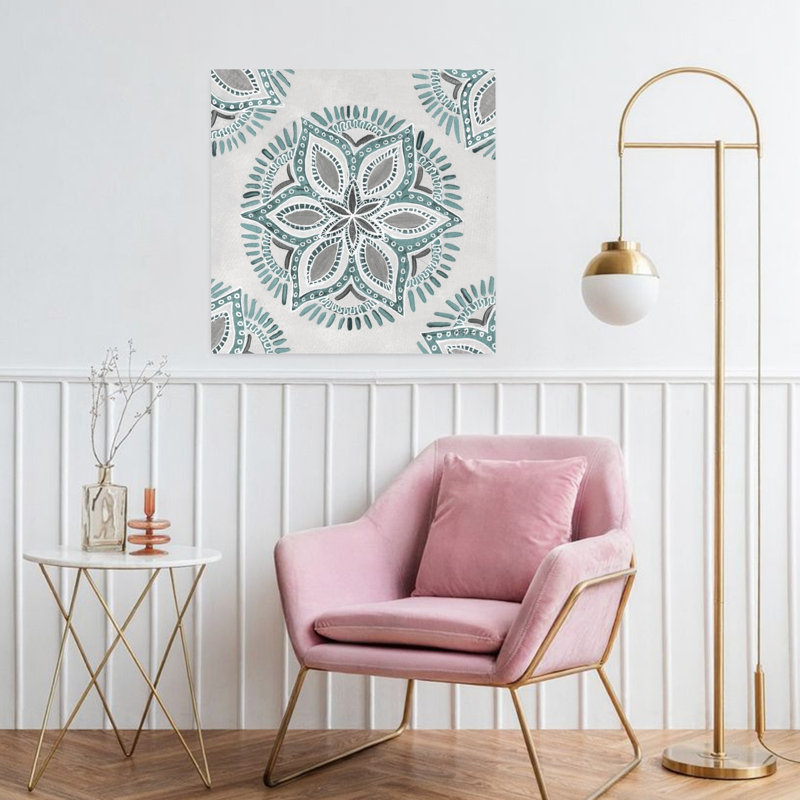 Étoile mandala II, art floral, H 32 po x l 32 po