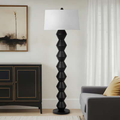 Lampe sur pied totem empilée en résine et métal 69 po Brayden Studio®