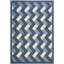 Tapis bleu marine / beige Arneshia-22212674