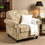 Fauteuil rembourré en mélange de coton-736640153