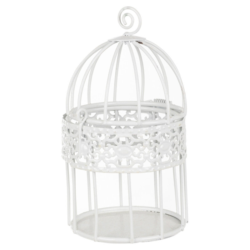 Kiri Abstract Decorative Bird House Or Cage, White