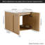 Meuble-lavabo flottant 24 po avec lavabo, armoire murale moderne en chêne clair, cuve en céramique à bord mince, portes à fermeture en douceur, rangement peu encombrant, installation facile