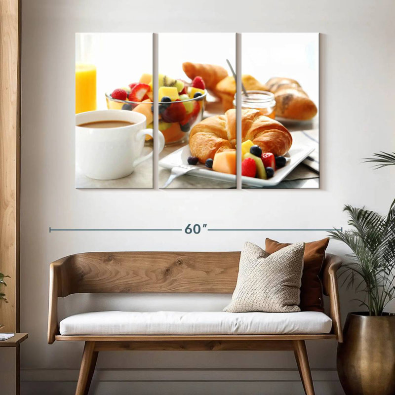  Assiette à déjeuner 'Croissant', H 32 po x l 50 po