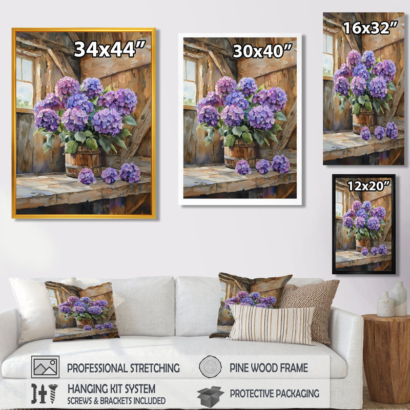 Art mural floral sur toile, impression de fleur botanique - composition florale de jardin, H 20 po x l 12 po, Noir