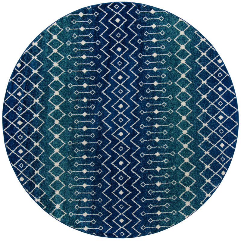 Geometric Indoor Rug, Round 10'