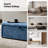 Delorise Modern 48.5”W Side-opening Storage Bench with Padded Cushion and Solid Wood Legs-1340249109