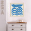 «Delighted III Blue Flower» par Moira Hershey, impression sur bois encadrée-91291433-91291435