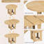 Table de salle à manger extensible en bois massif rustique avec rallonge de 16 pouces-124948358