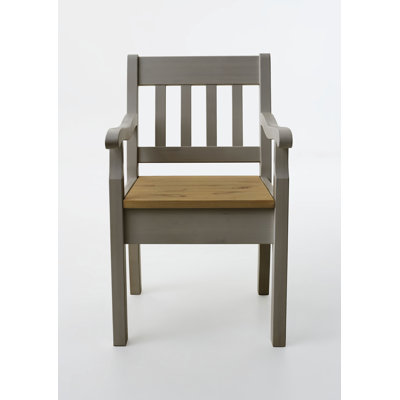 Boston 49 cm H Solid Wood Slat Back Armchair