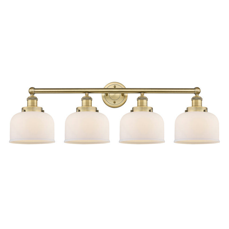 Annagene 4 - Light Dimmable Vanity Light, Matte White, Brushed Brass