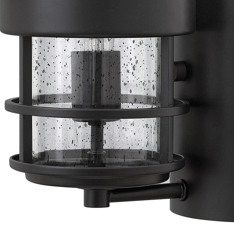 Saturn LED Outdoor Flush Mount, 60W Medium, Satin Black, 12" H x 6" W x 7.5" D