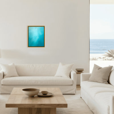 «Coastal Retreat Underwater Clouds X» par Megan James - reproduction de cadre flottant sur toile