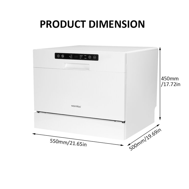 Danby 22 52 dBA Countertop Digital Control Dishwasher