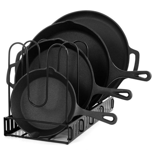 MegaChef 2 Piece 14 Inch Heavy Duty Cast Iron Wok with Wood Lid in