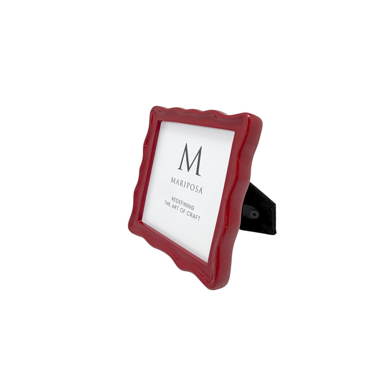 Cadre ondulé rouge 4 x 4, Red, 4" x 4"