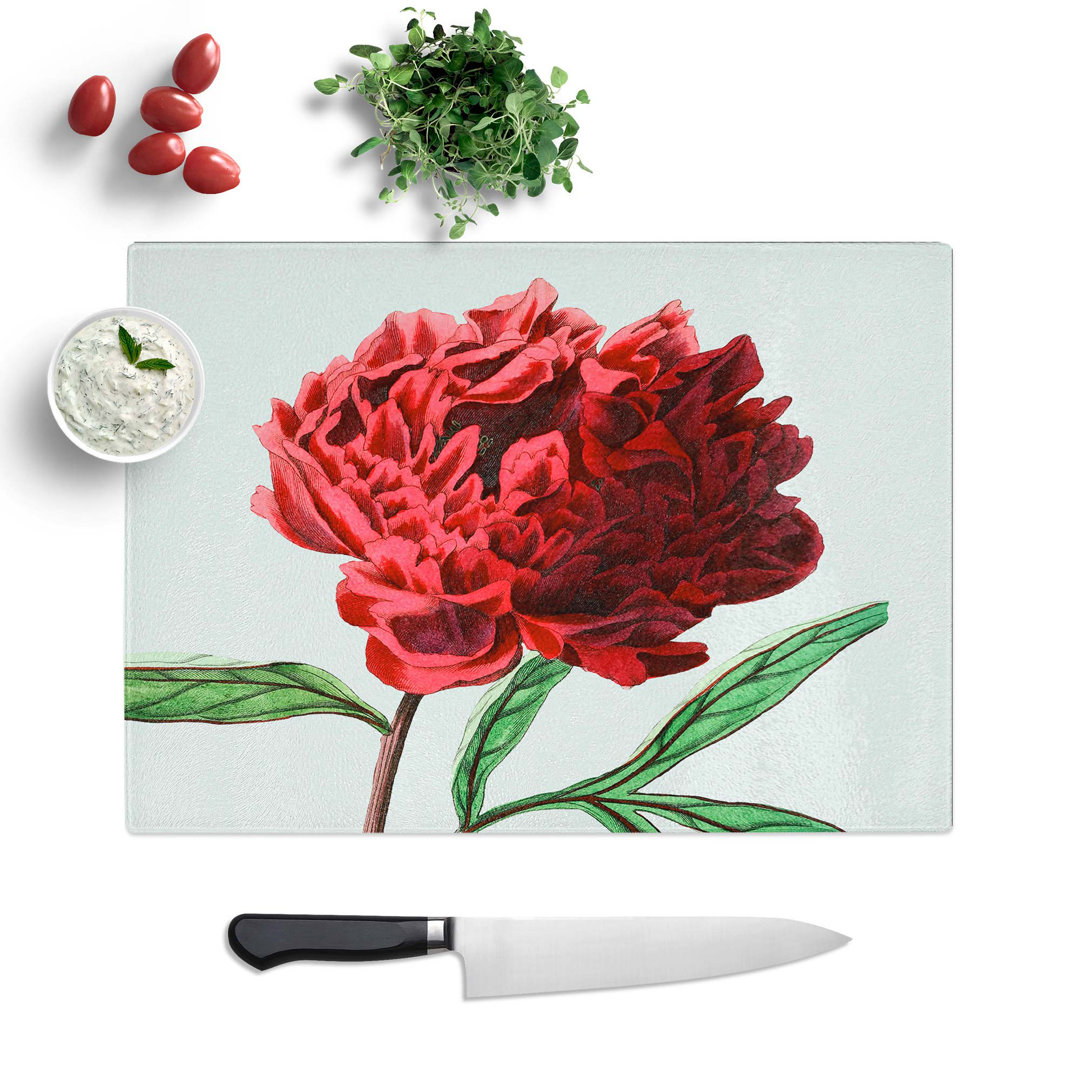 Tempered Glass Tree Peony Chopping Board