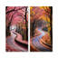 Ensemble de 2 décorations murales Rosy Blooming Into The Forest IV - Road-102572796-102572798
