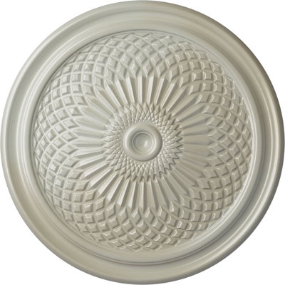 Endurathane Trinity Ceiling Medallion, 22"OD x 1 3/4"P (Fits Canopies up to 3"), Hand-Painted Flash Blue Finish