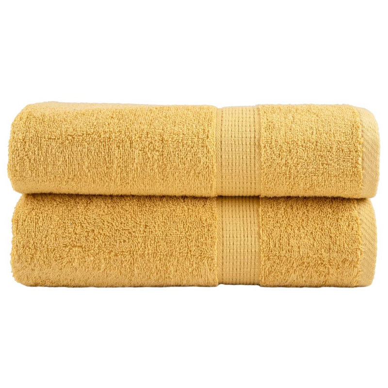 Premium Shower Towels SOLUND 2Pcs 70X140cm 600Gsm, Gold