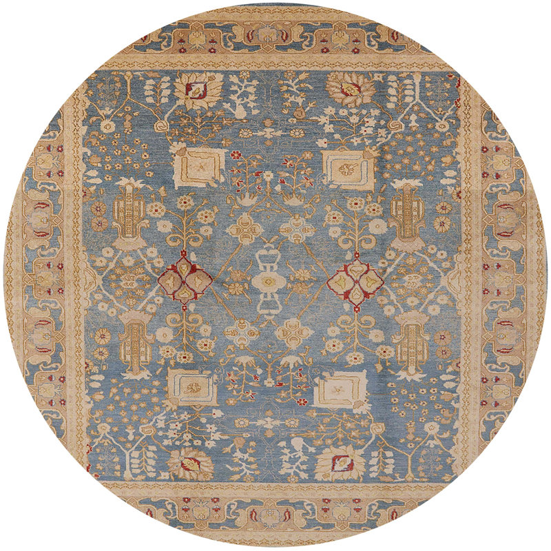 Chueyee Oriental Indoor Rug, Round 5'