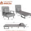 51 lits pliants gris avec 5 coussins ajustables et réglables, convertibles pour les gymnases à domicile (sièges supplémentaires), espace, finition rouille confortable, espace ergonomique, salon, chambre à coucher et bureau, rangement intelligent