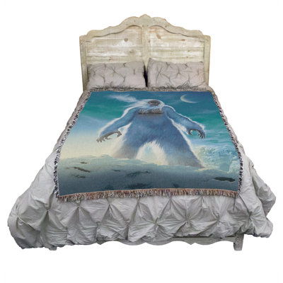 Pure Country Weavers The Yeti Blanket by Vincent HIE - Gift Big Foot Fantasy Tapestry Throw Woven from Cotton - Made in the USA (72x54)