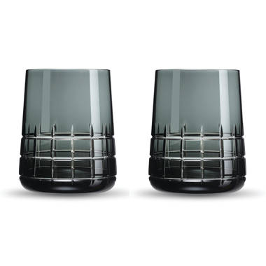 Set of 2 crystal water glasses Graphik