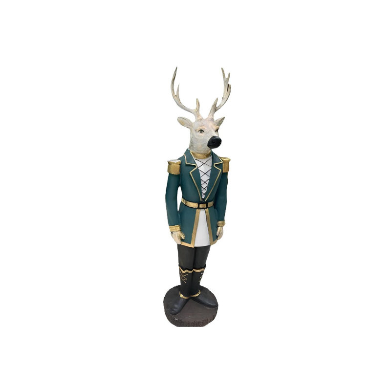 Decorative Object, 18cm H x 9cm W x 2cm D, Green/Black/White