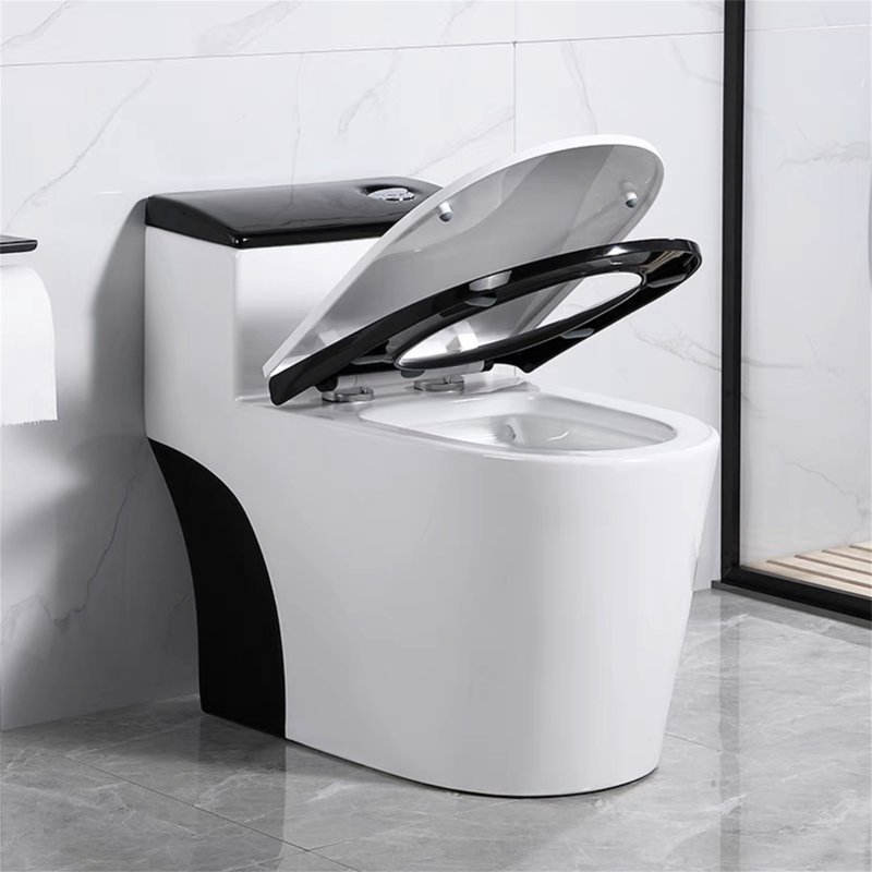 WATERMONY 1.6 Gallons GPF Elongated Comfort Height Floor Mounted One-Piece Toilet (Seat Included)
