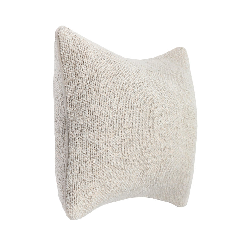 Jeté en mélange de coton 14 po x 20 po Sava, Rectangle H 14 po x l 20 po, Naturel