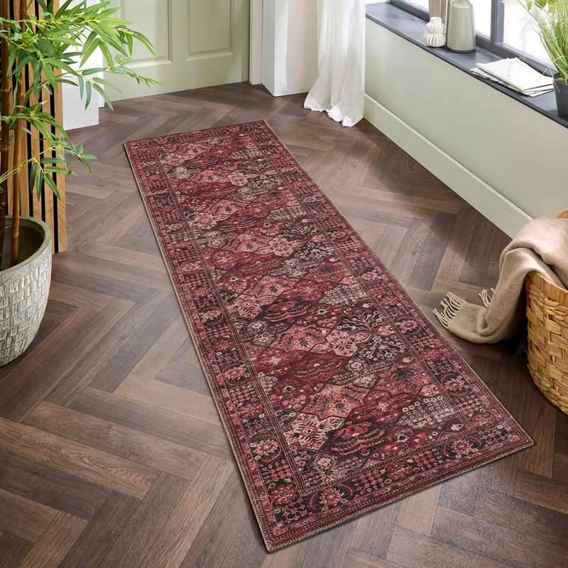 Majestic GC_RYL1010 Red 2 Ft. 7 In. X 9 Ft. 10 In. Area Rug, Runner 2'8" x 9'1"